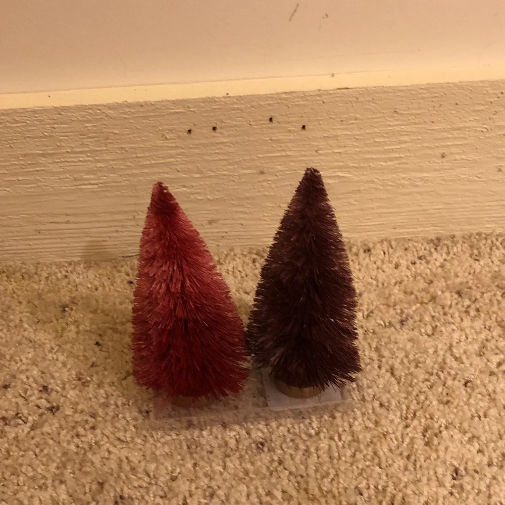 Target Holiday Decor Mini bottle brush Trees NWT